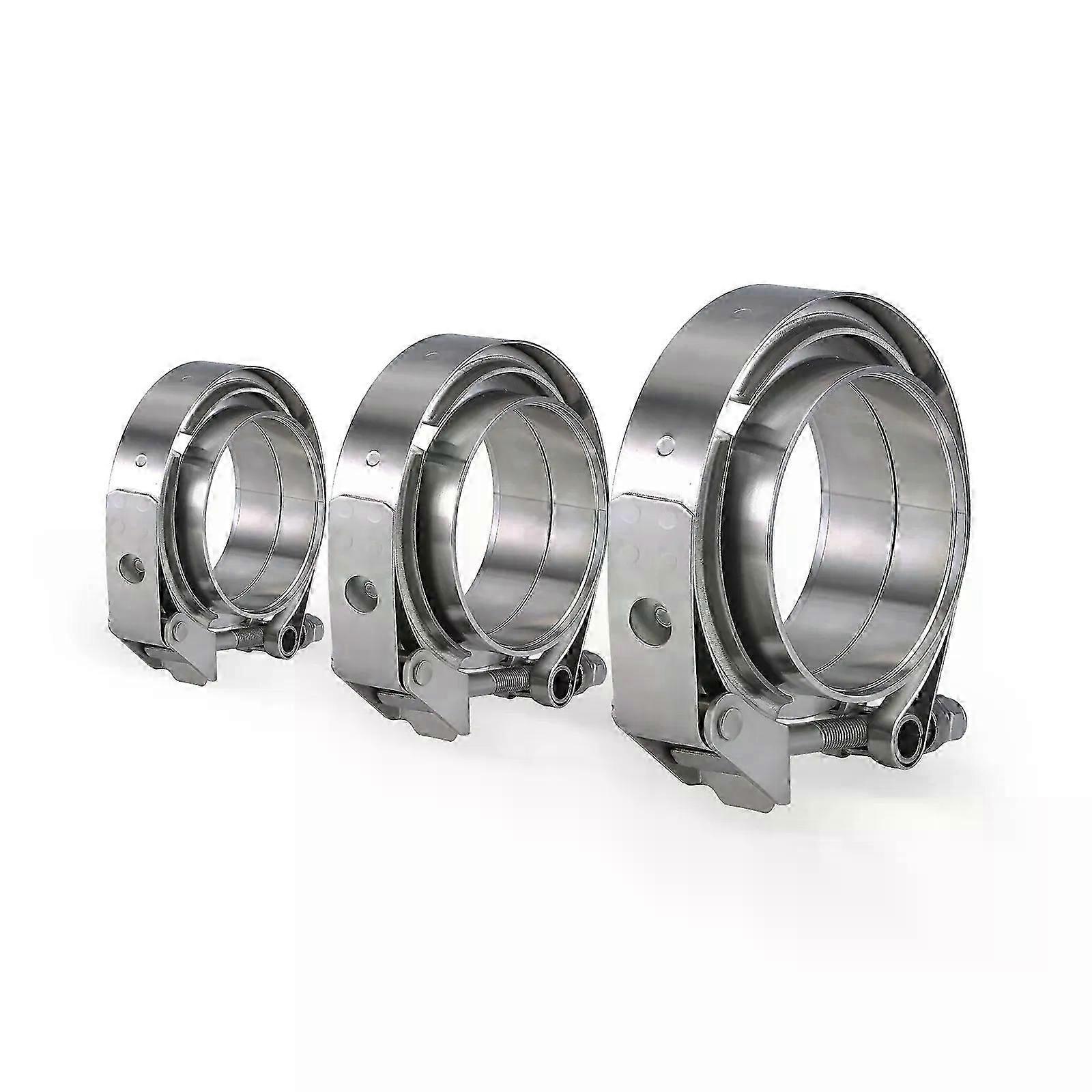 Stainless Steel 2.5" 3" 4" Quick release V Band Clamp 63mm 76mm Turbo Exhaust Pipe Vband Clamp Male Female Flange V Clamp Kits