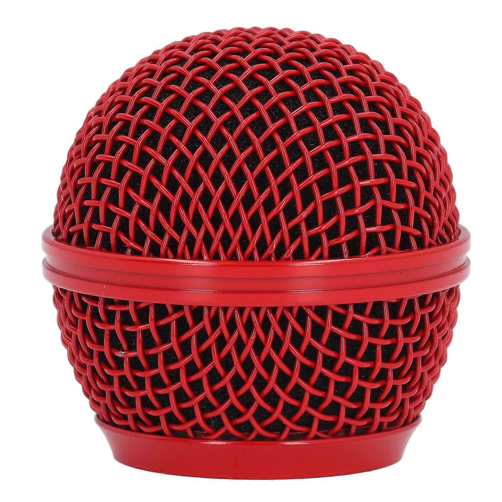Mic Grille Replacement Mesh Microphone Grille Head for SM58S SM58LC BETA58 BETA58A SA M30 SV100 UT2 PGX24 SLX4 Red