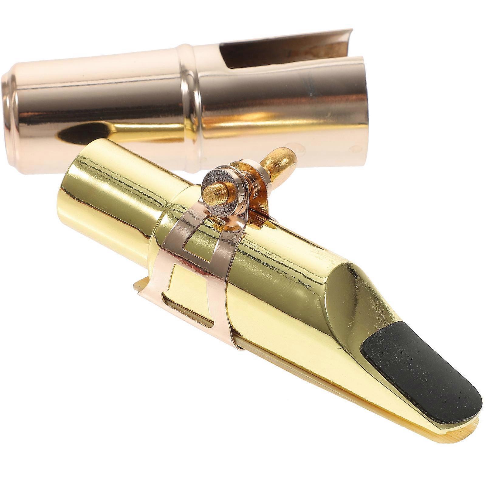 Alto Saxophone Parts 2Sets Mouthpiece with Cap and Metal Ligature Kit