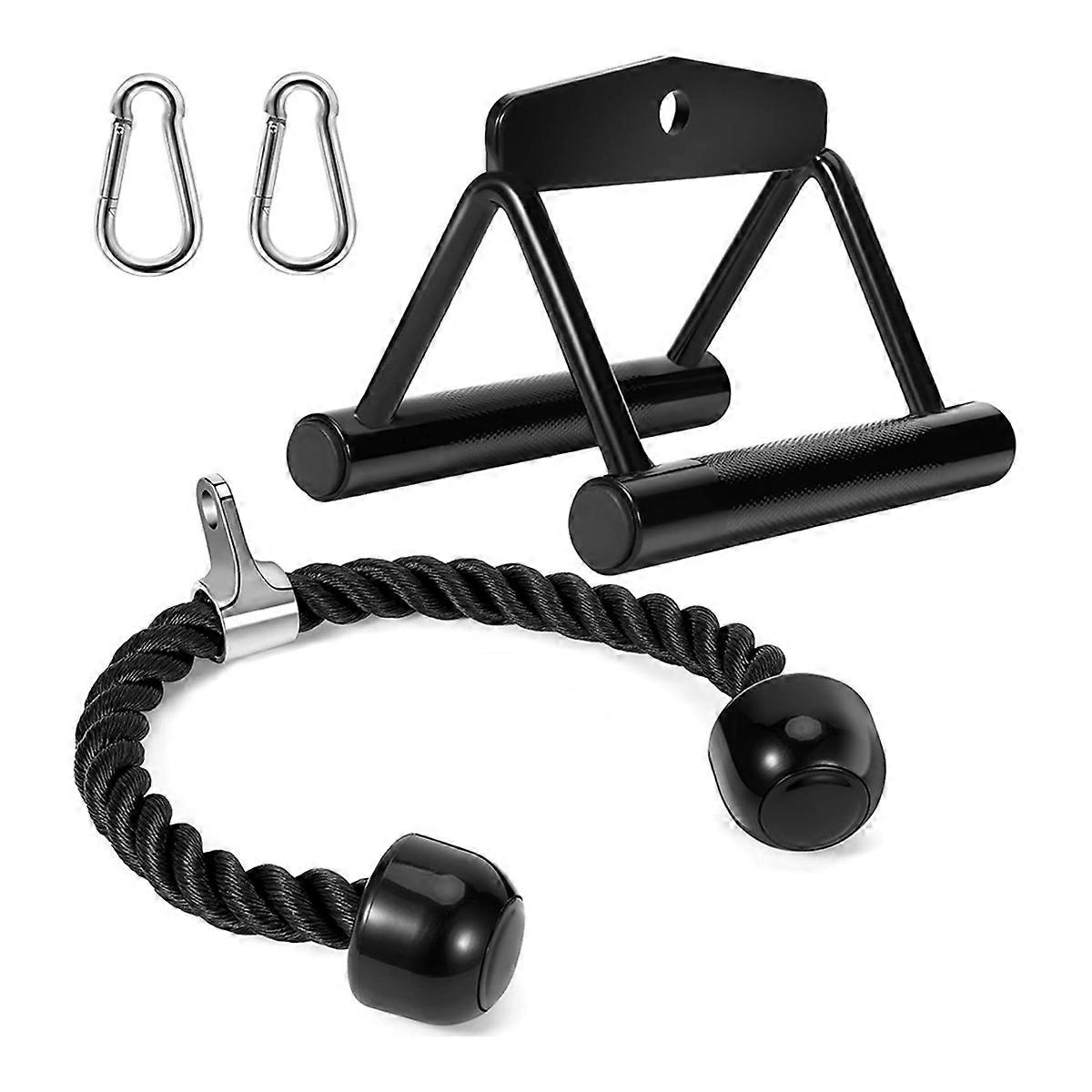 Cable Machine Attachments Set LAT Pulldown Attachments Bar for Home Gym Accessories Triceps Down Cable Handle