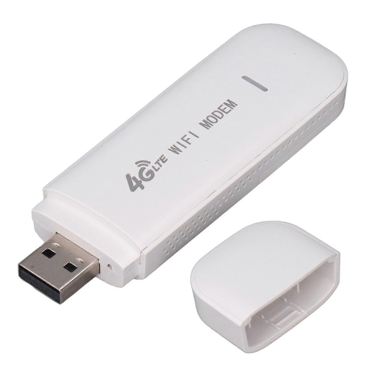 4G LTE USB Network Adapter 10 Users Portable Wireless Fidelity USB Mobile Router Network Card for Europe Asia Africa White