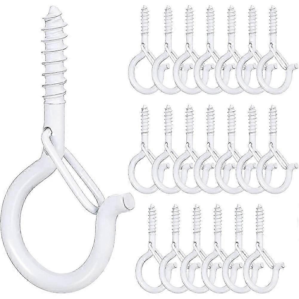 suitable for q-hanger, ceiling screw hook for lights, 20-pack white