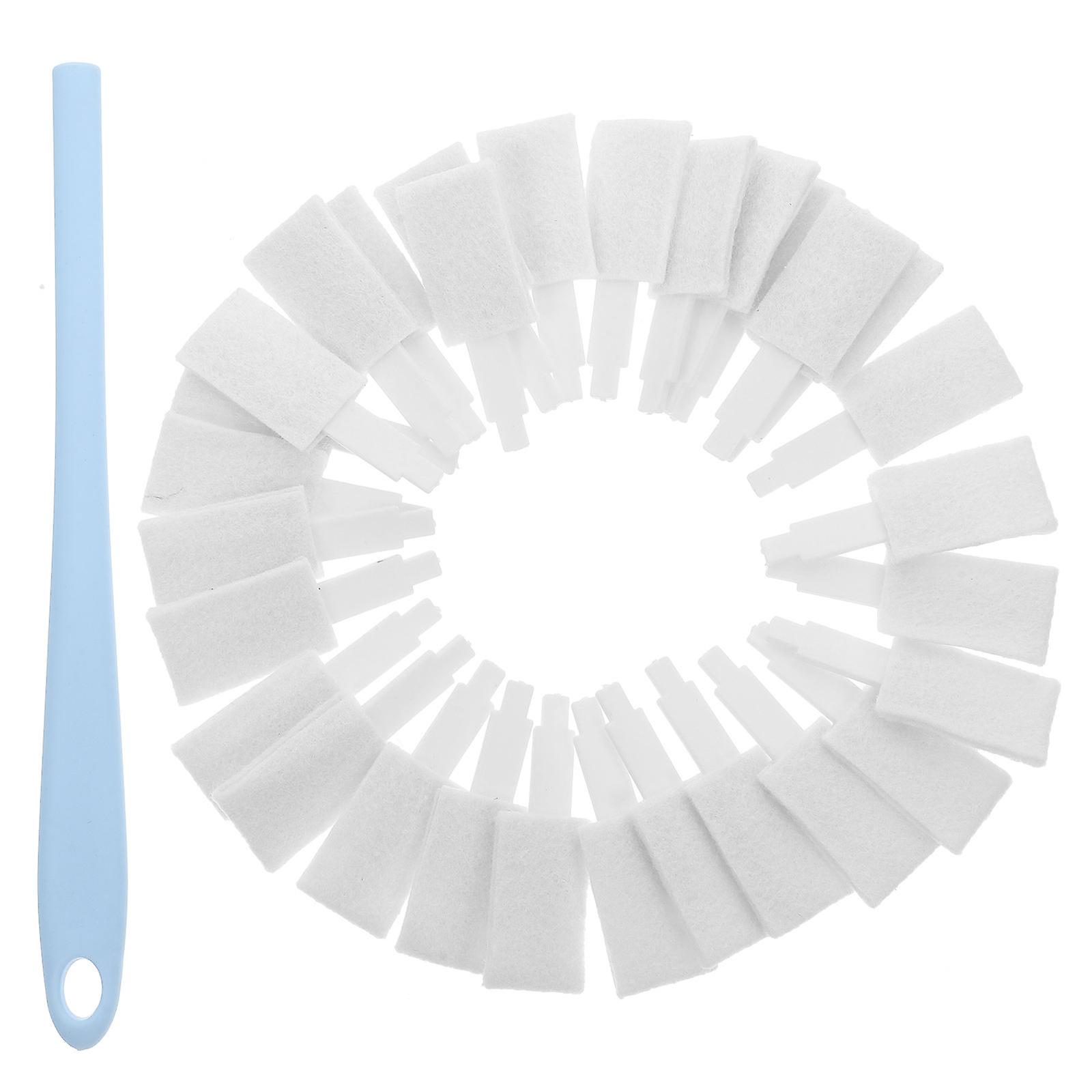 Small Cleaning Brushes Crevice Tool for Window Track with Pp Sky-Blue Material for Stain Removal 31Pcs
