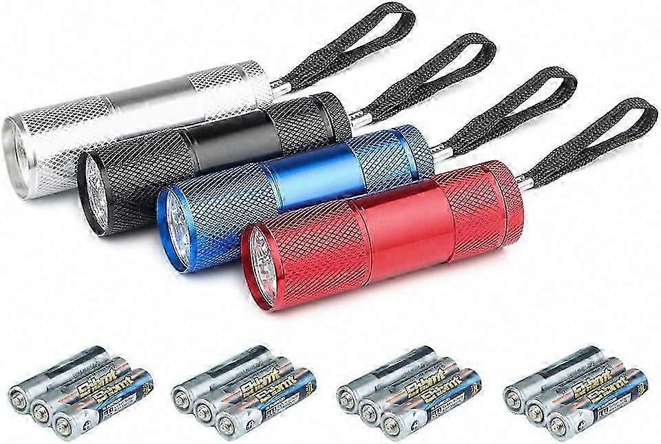 4Pcs LED Flashlight (No Batteries Included)