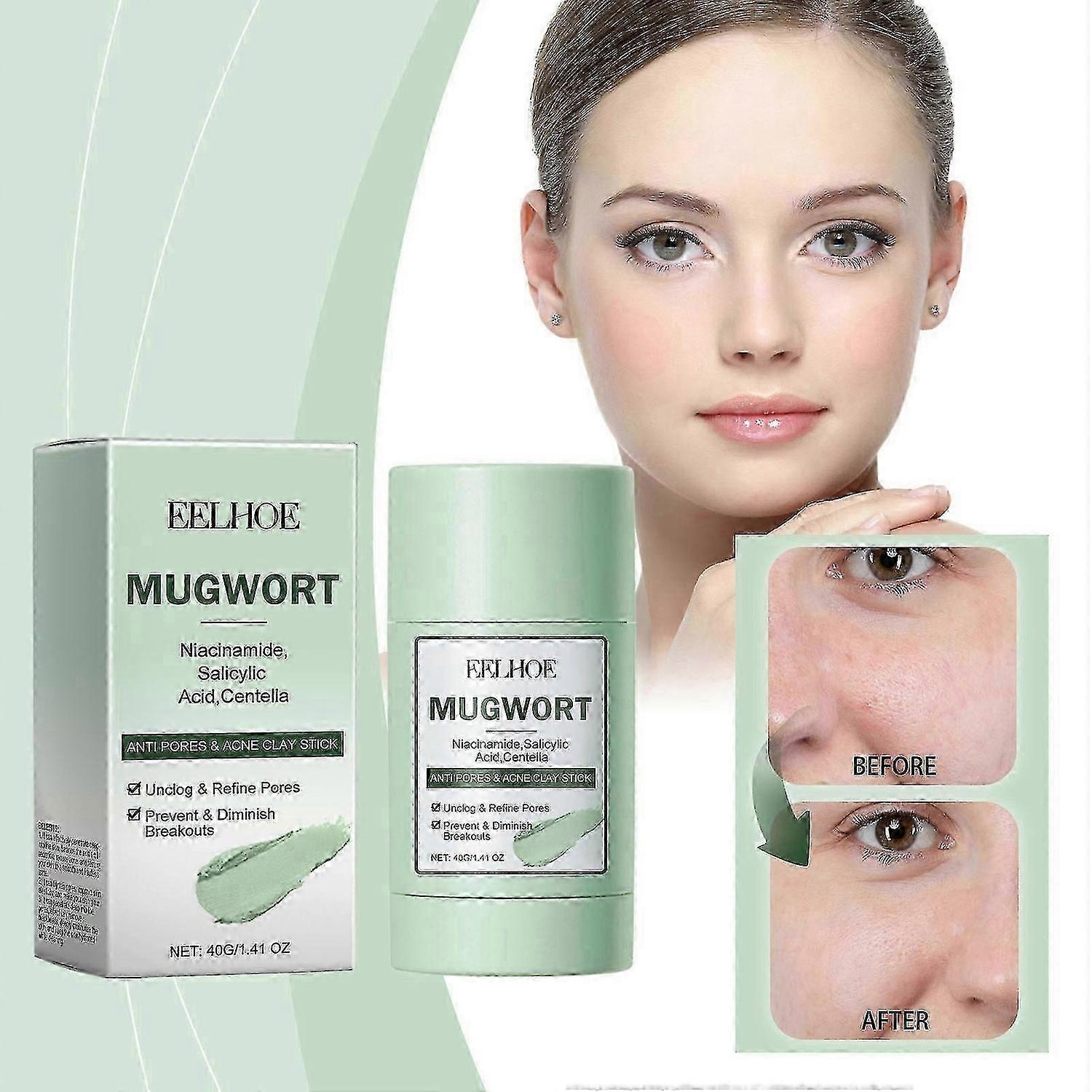 Artemisia Argyi Blackhead Removing Cleansing Mud Film Deeped Moisturizing And Cleansing Pores Brightening And Moisturizing Blackhead Removing Mud Film
