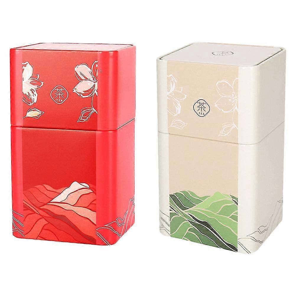 2 Tea Tins Tin Cans Universal Tea Boxes Tea Packaging Boxes Sealed Pots