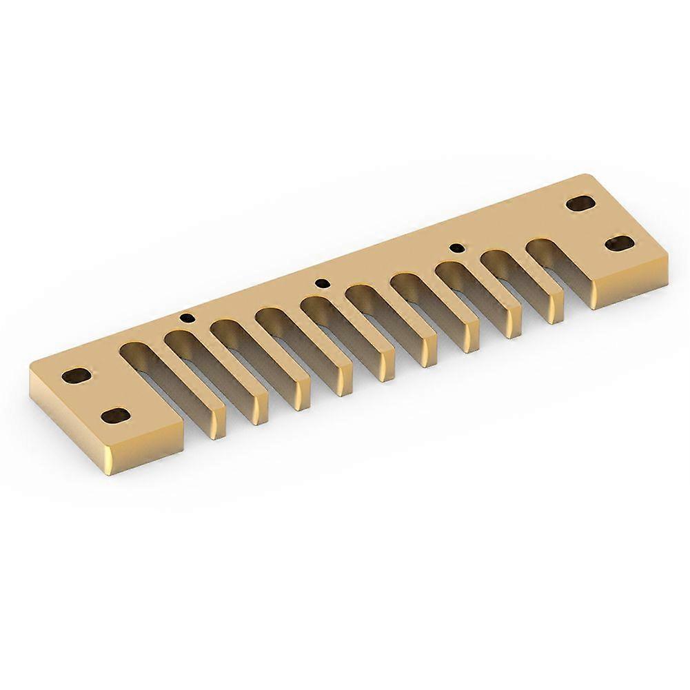 Aluminum Alloy Comb Harmonica Part for Hohner Marine Band Crossover / Deluxe (Gold)