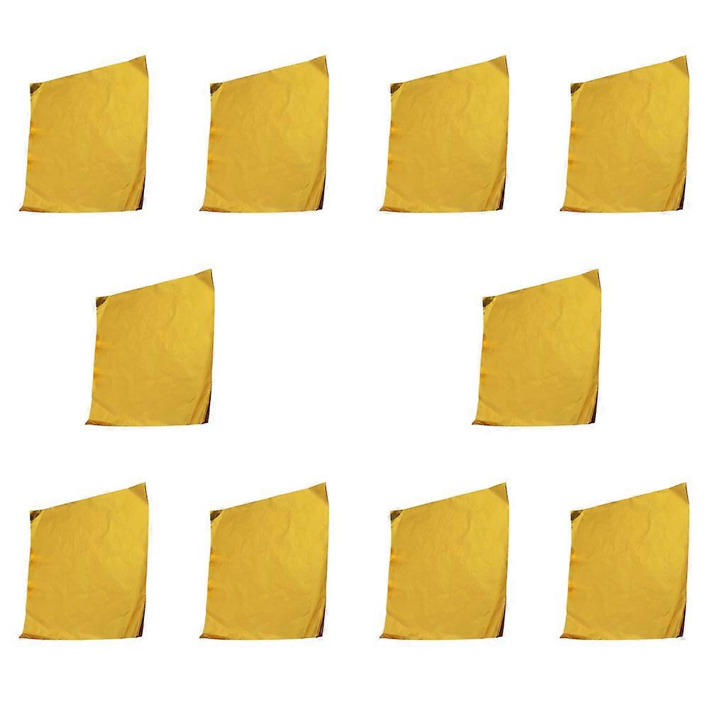 300Pcs Aluminum Foil Candy Wrappers for Packaging Use Golden Square Design