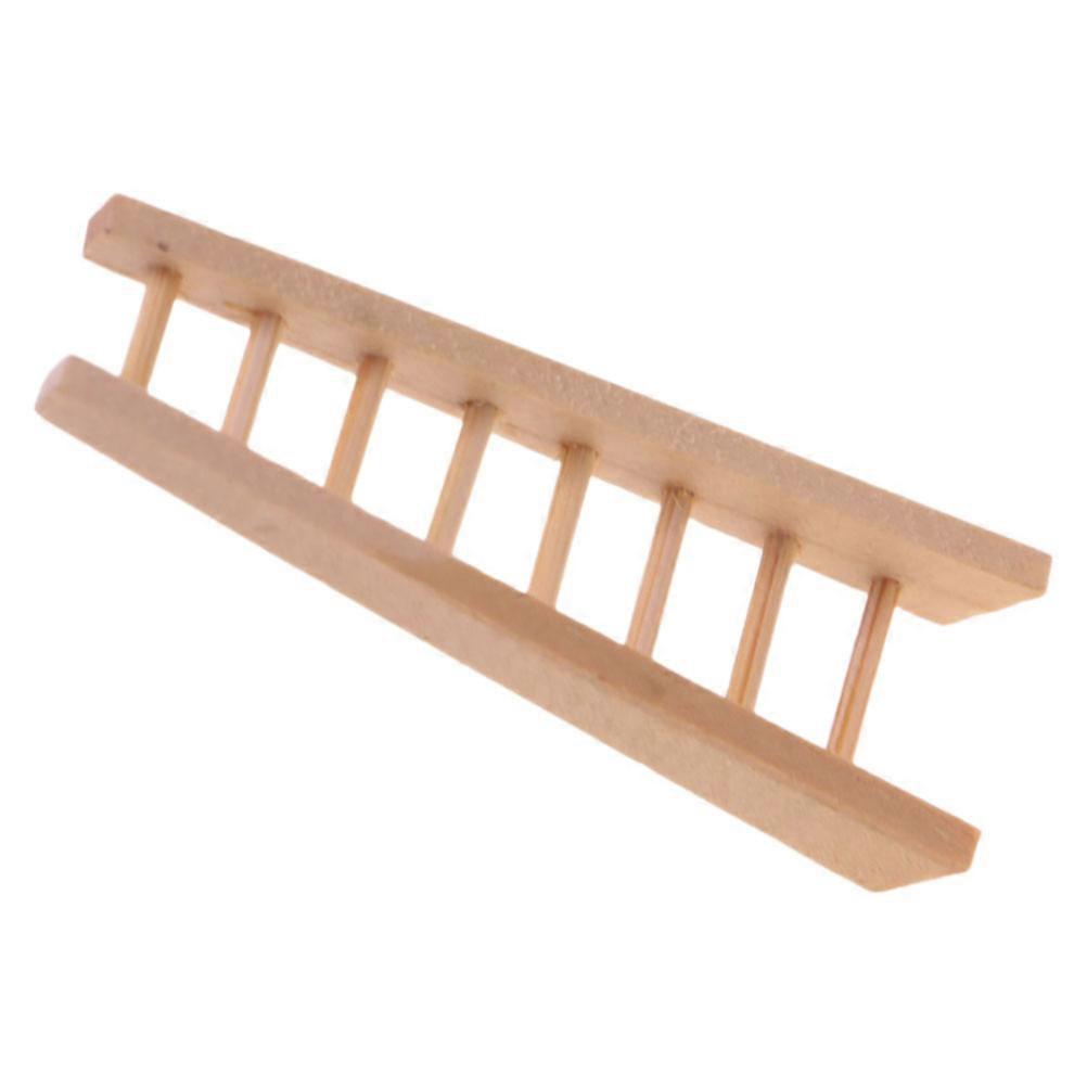 Mini Wooden Ladder for Dollhouse Decoration 4Pcs Set Included