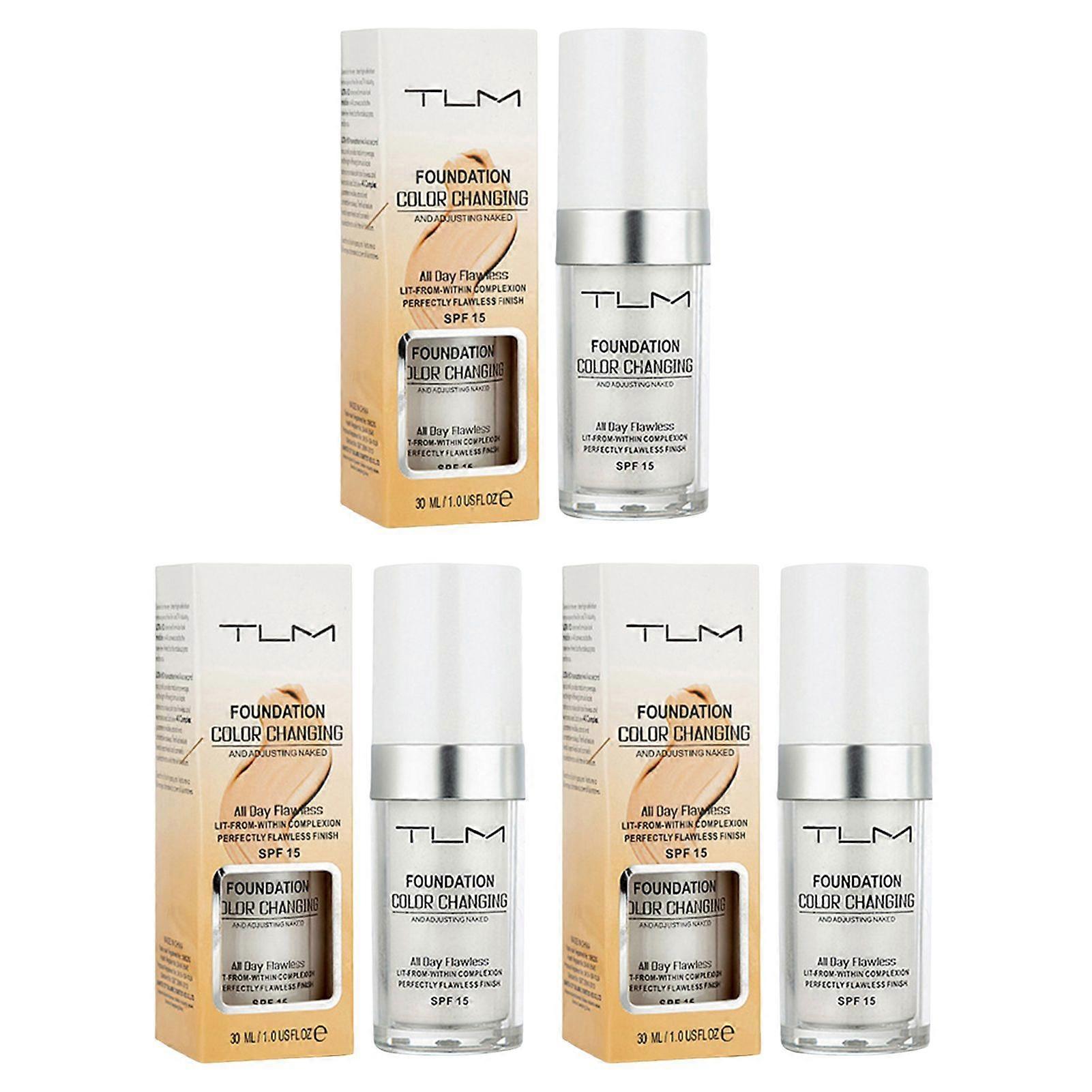 30ml Color Changing Liquid-Foundation Hydrating Waterproof Long Lasting-Foundation Light Sheer Coverage Tinted Face Cream for All Skin Type