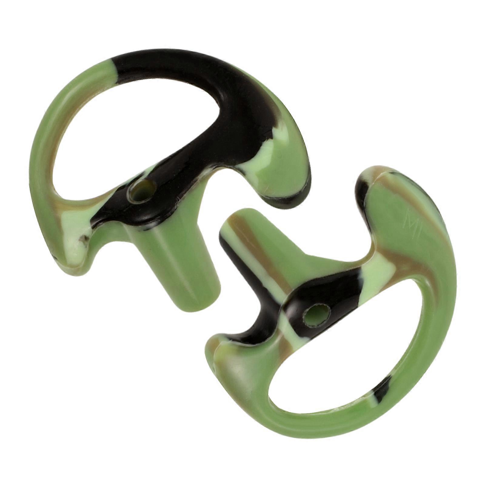 Silicone Interphone Earplugs Ear Molds for Communication 1Pair Camouflage