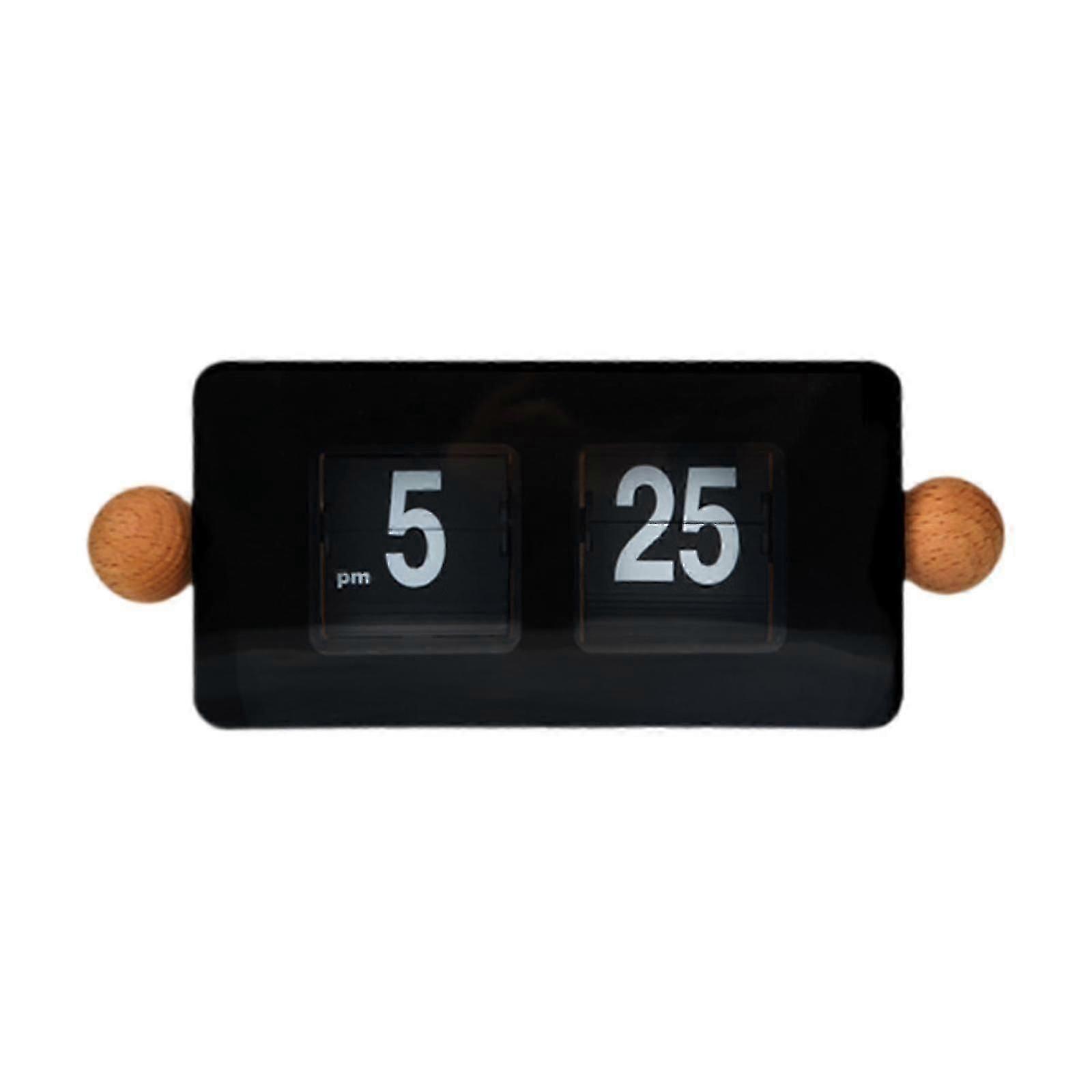 Auto Flip Desk Clock Automatic Page Turning Clock Home Furnishing Ornament Digital Display for Cafe Shelf Living Room Bedside
