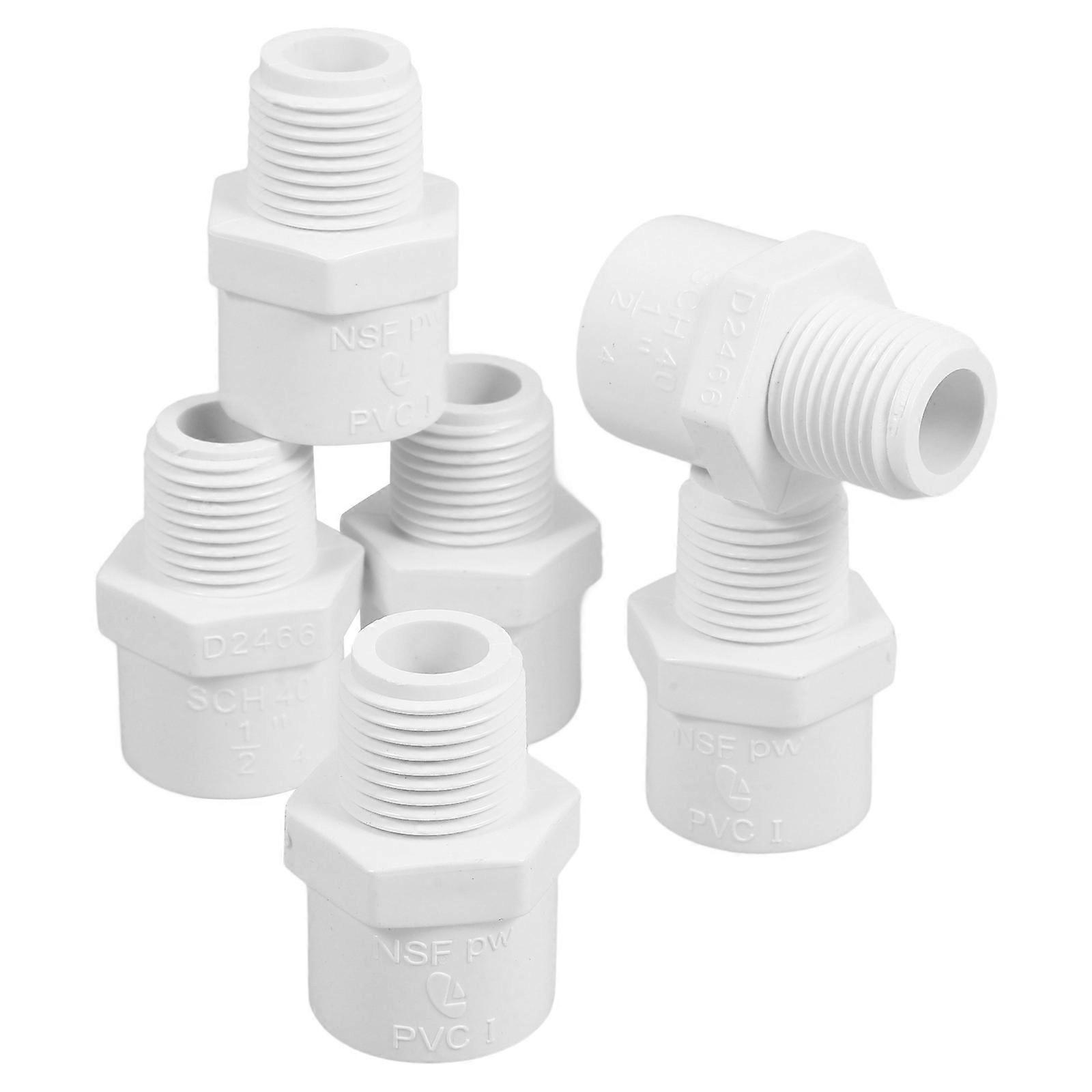 PVC Pipe Fittings 30 Pcs 1/2 NPT Male Thread Adapter Connector For Plumbing Lines Featuring Reliable Leak Prevention And High Impact Resistance