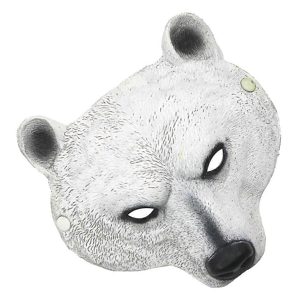 Realistic Polar Bear Animal Mask for Party Use Durable PU Material
