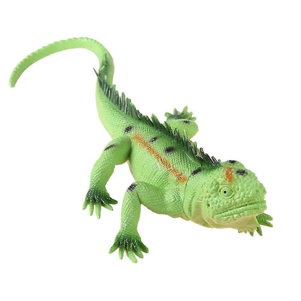 Simulation Lizard Toy for Decoration Sounding Model 4Pcs Green