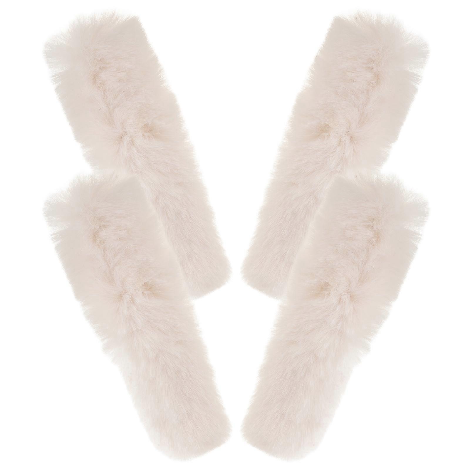 20Pcs Detachable Plush Heel Straps for Winter Hole Shoe Replacement