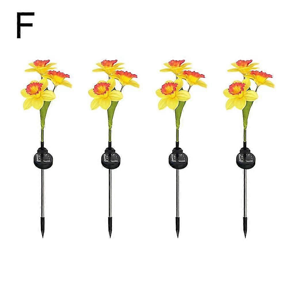 Solar LED Lighted Daffodil Decorative Garden Stakes LED Artificial Sprite Light 2025