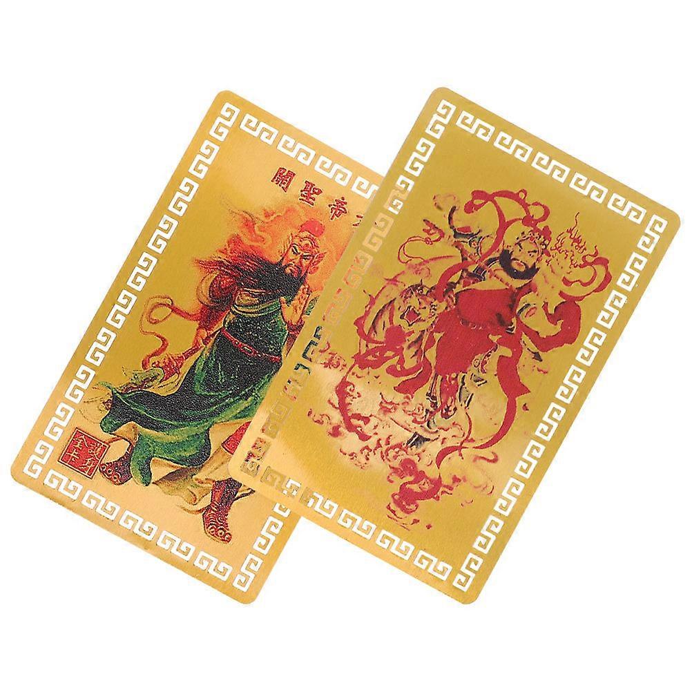 Card Feng Shui Protection Amulet for Prosperity 2Pcs Set