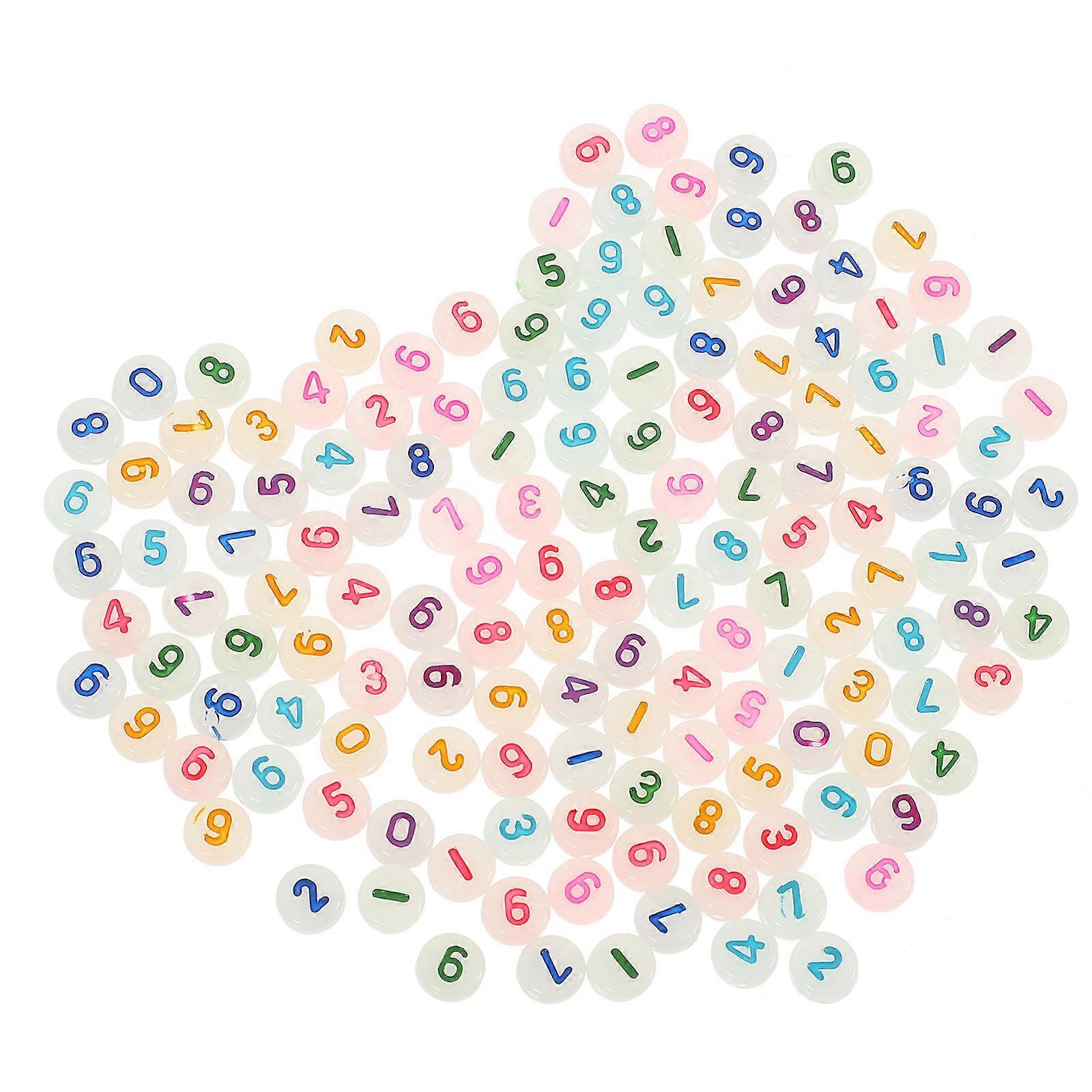 Assorted Color Glow in The Dark Beads for Jewelry Making 1500Pcs
