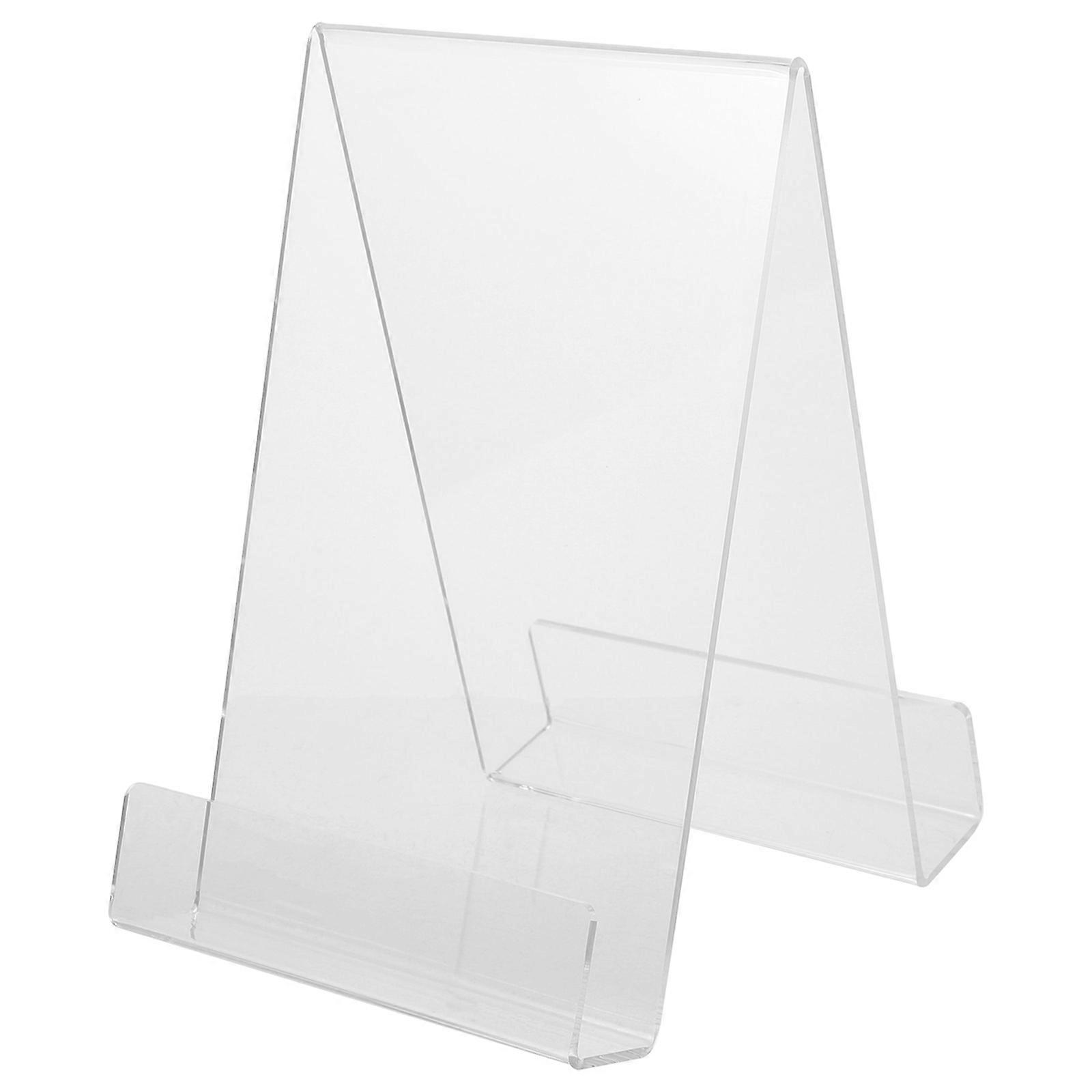 Transparent Rectangular Acrylic Stand Modern Design Book Rack Office Use Home School 1Set