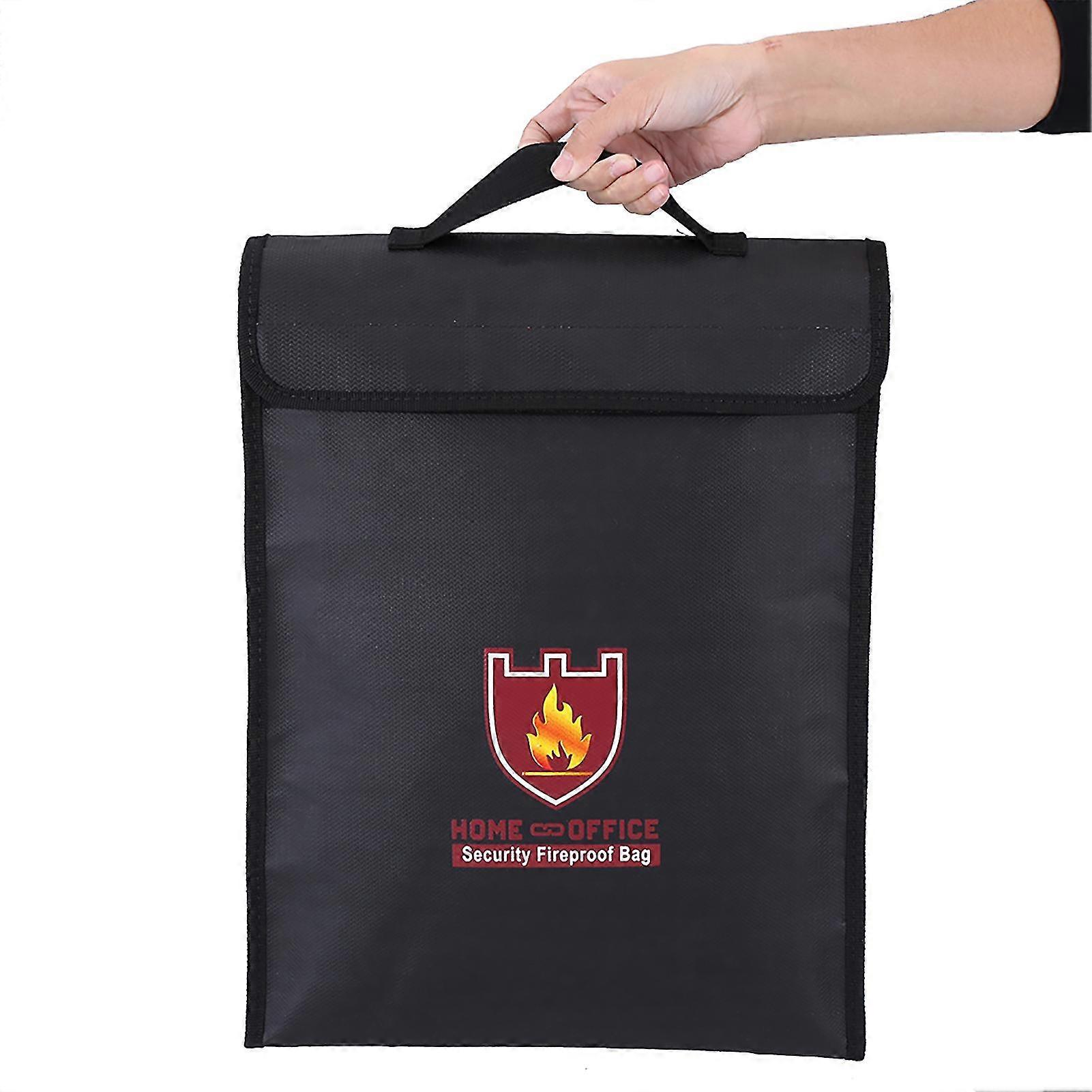 Double Sided Fireproof Bag Pouch 38x30.5x6.5CM Black Durable 2025