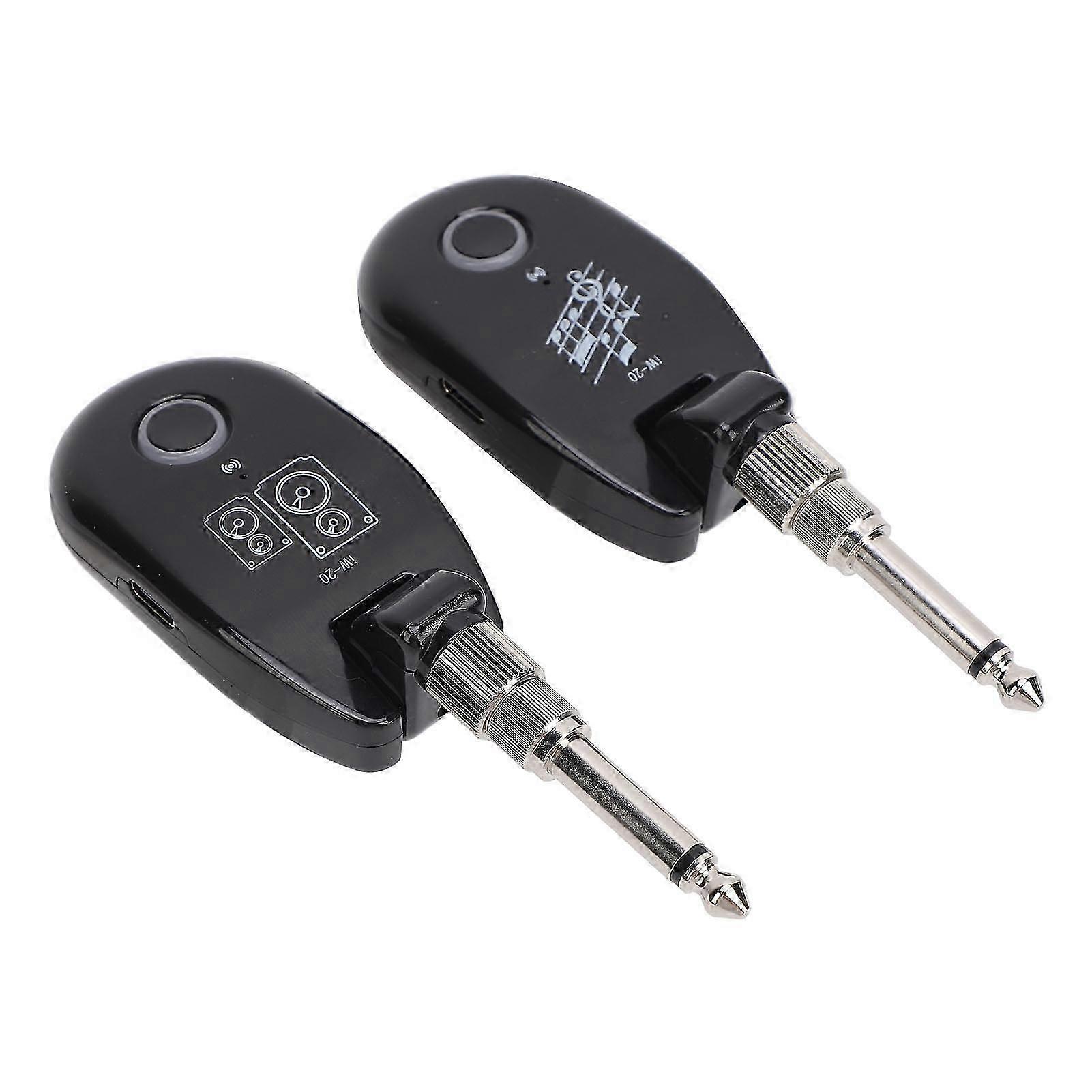 Guitar Transmitter Receiver Set 220 Degree Rotation Wireless Guitar System for Electronic Drum Bass 3.5mm 6.35mm Interface 2025