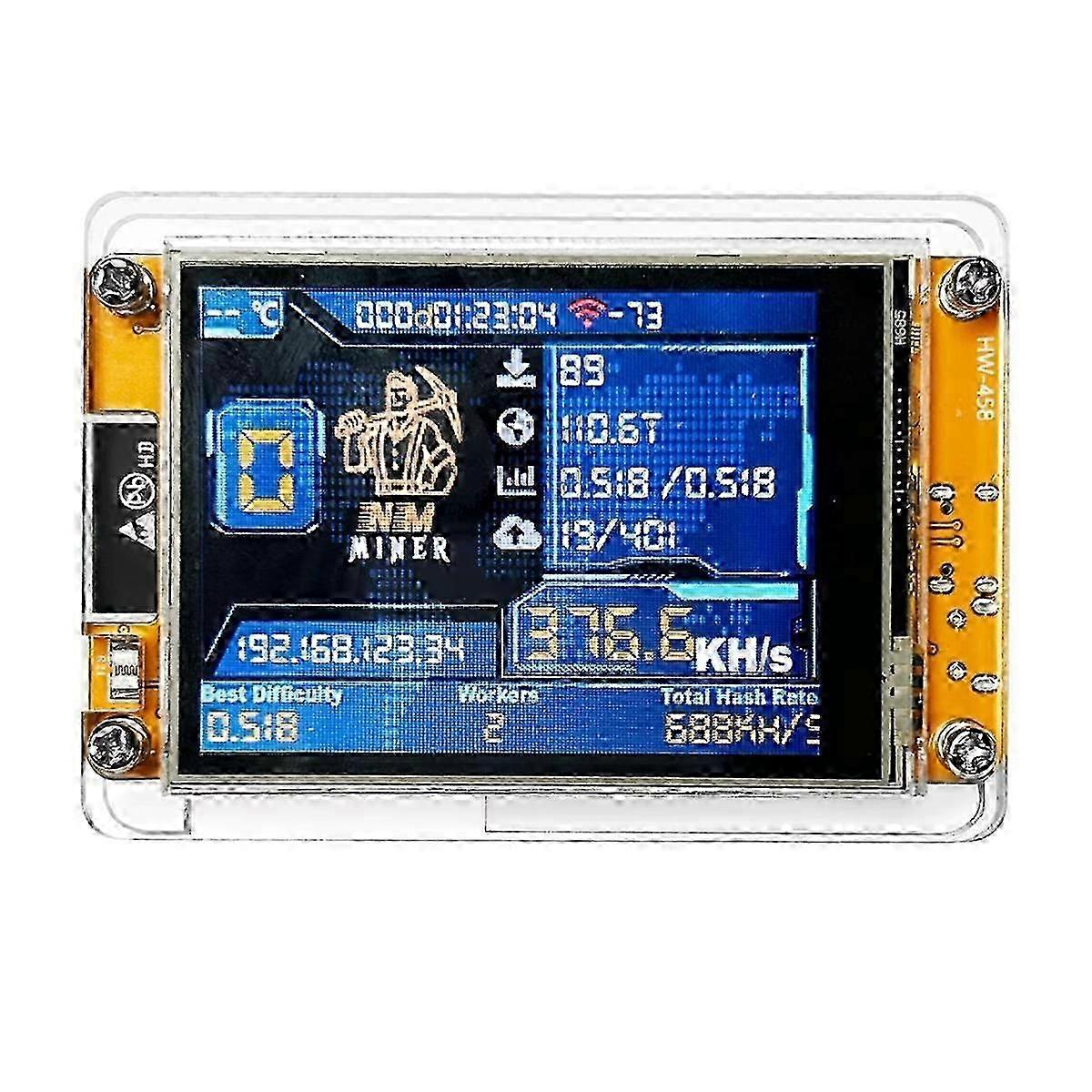NMMiner NerdMiner V2 Hashrate 377KH/S ESP32 2,8 Zoll Smart Display Crypto Solo Lottery Miner BTC Lo 2025