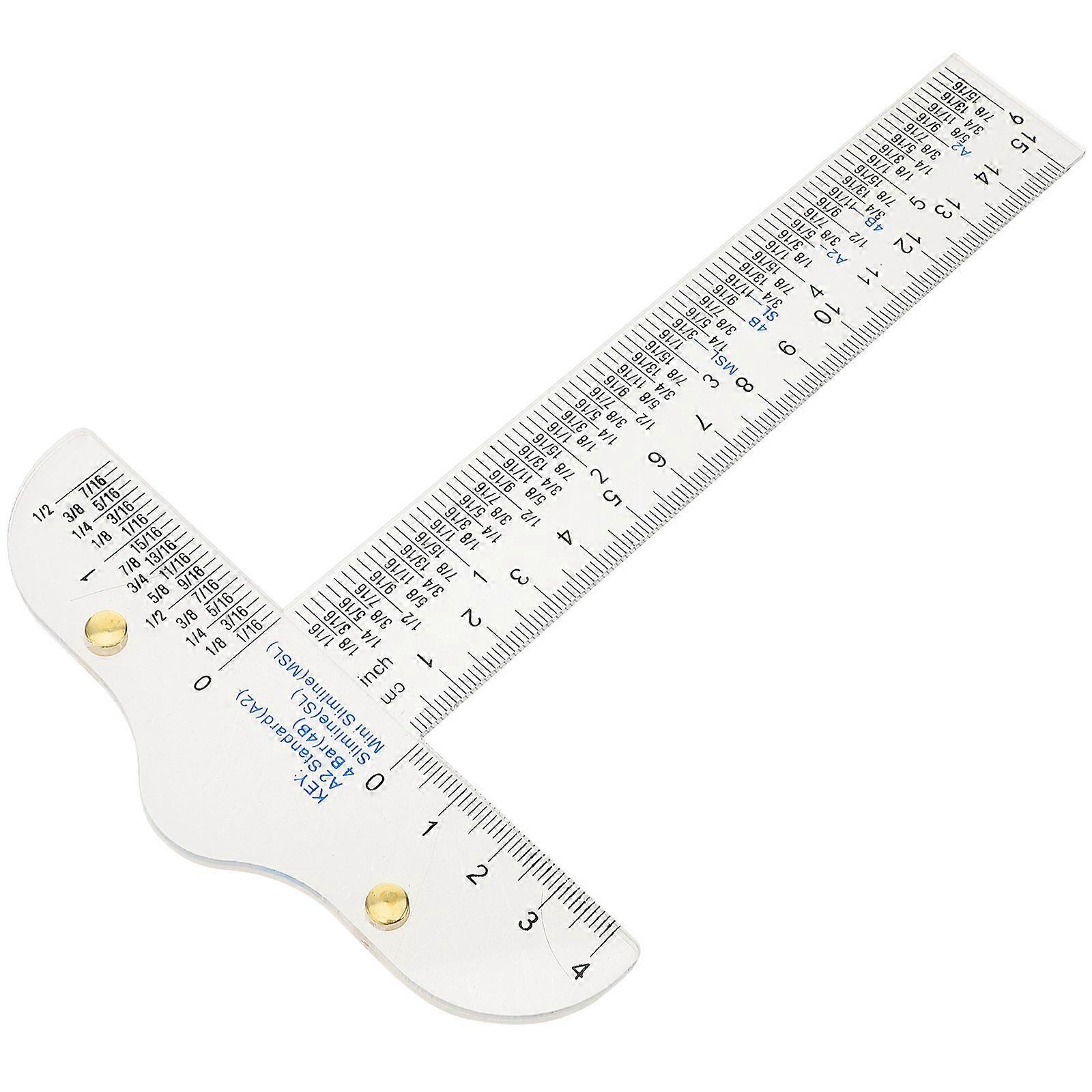 Plastic Ruler Measuring Tool Design Education Travel White 1Pack
