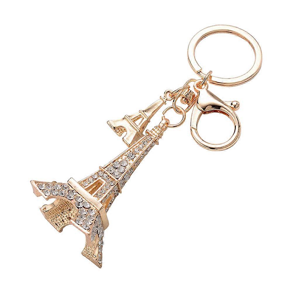 Keychain Accessories Eiffel Tower for Decoration 4Pcs Bling Rhinestone Car Keychains