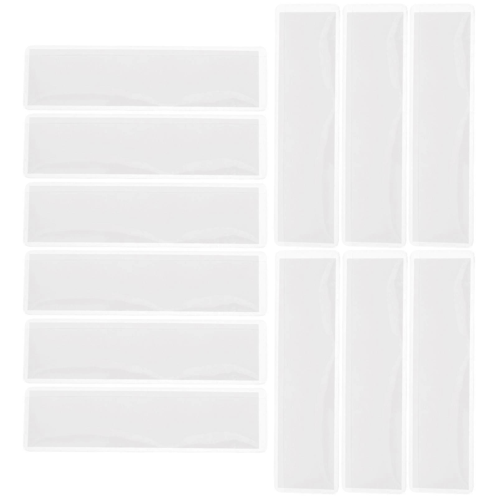 Library Card Pockets 4 Sets For Organization And Office Organization 11X3cm Waterproof Design Suitable For Office Workers And Students 48 Pockets