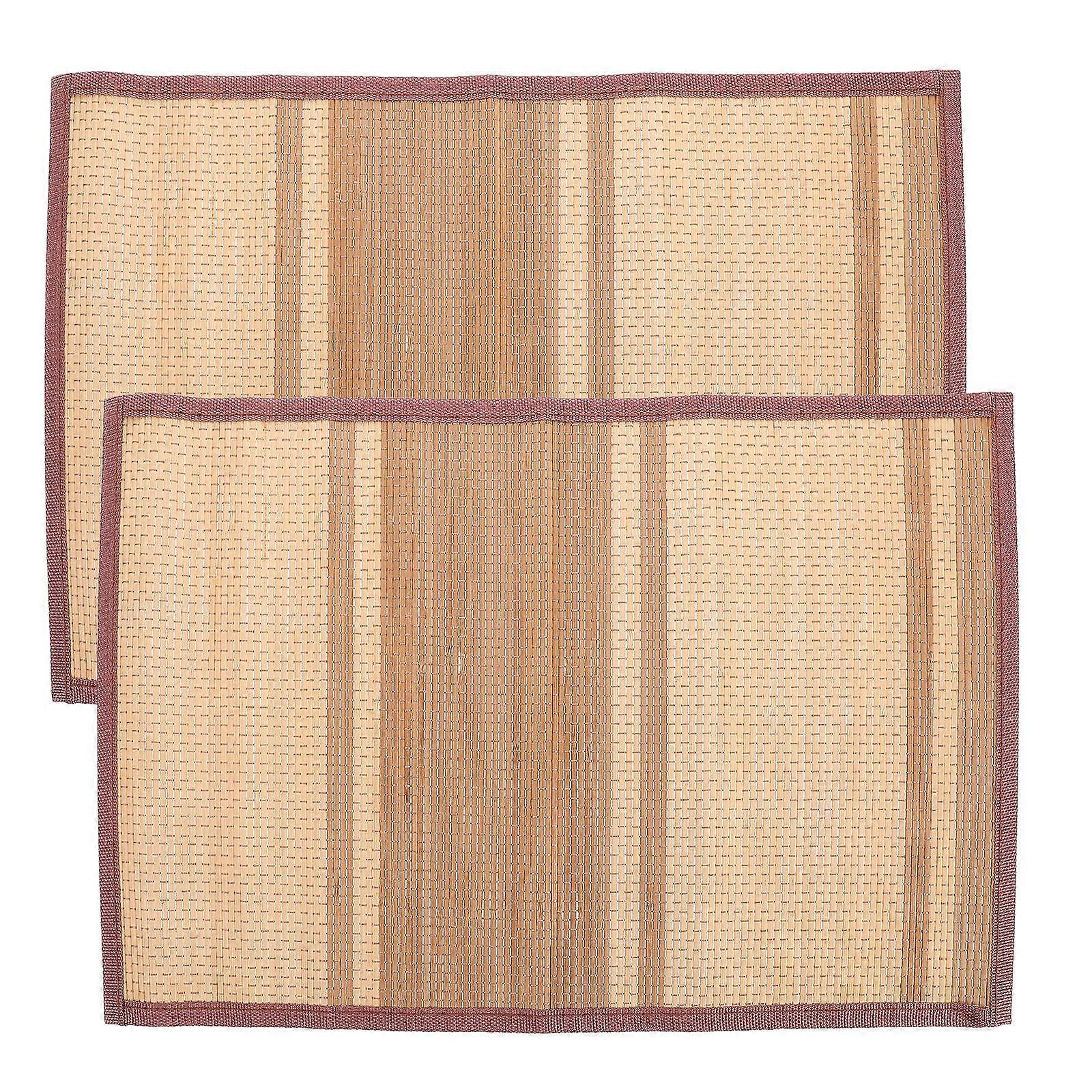 Bamboo Rectangular Placemat for Dining Table Heat-Resistant 4Pcs Set