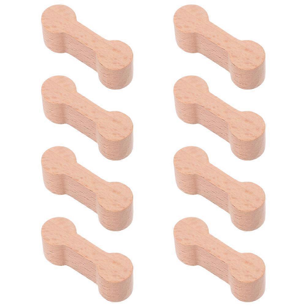 Imaginative Play Wooden Train Track Adapter Connector Pieces For Children With Unique Shape In Beige Color 24Pcs