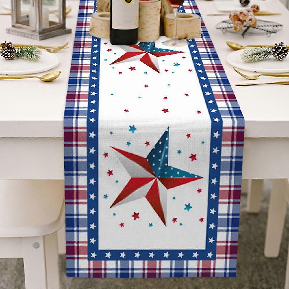 Patriotic Table Runner Dining American-Flag Dwarf Table Runners 70x13Inch