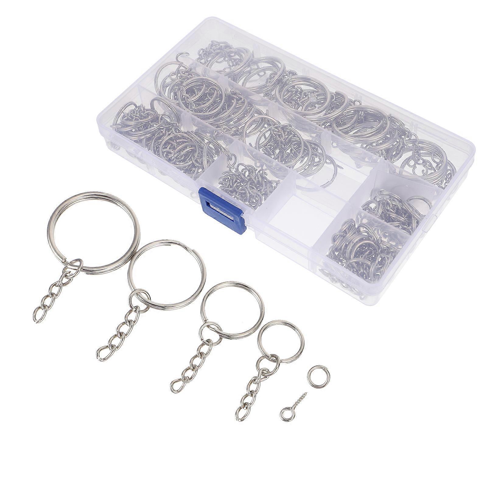 Durable Key Ring Set with Open Rings for DIY 200Pcs Accessories