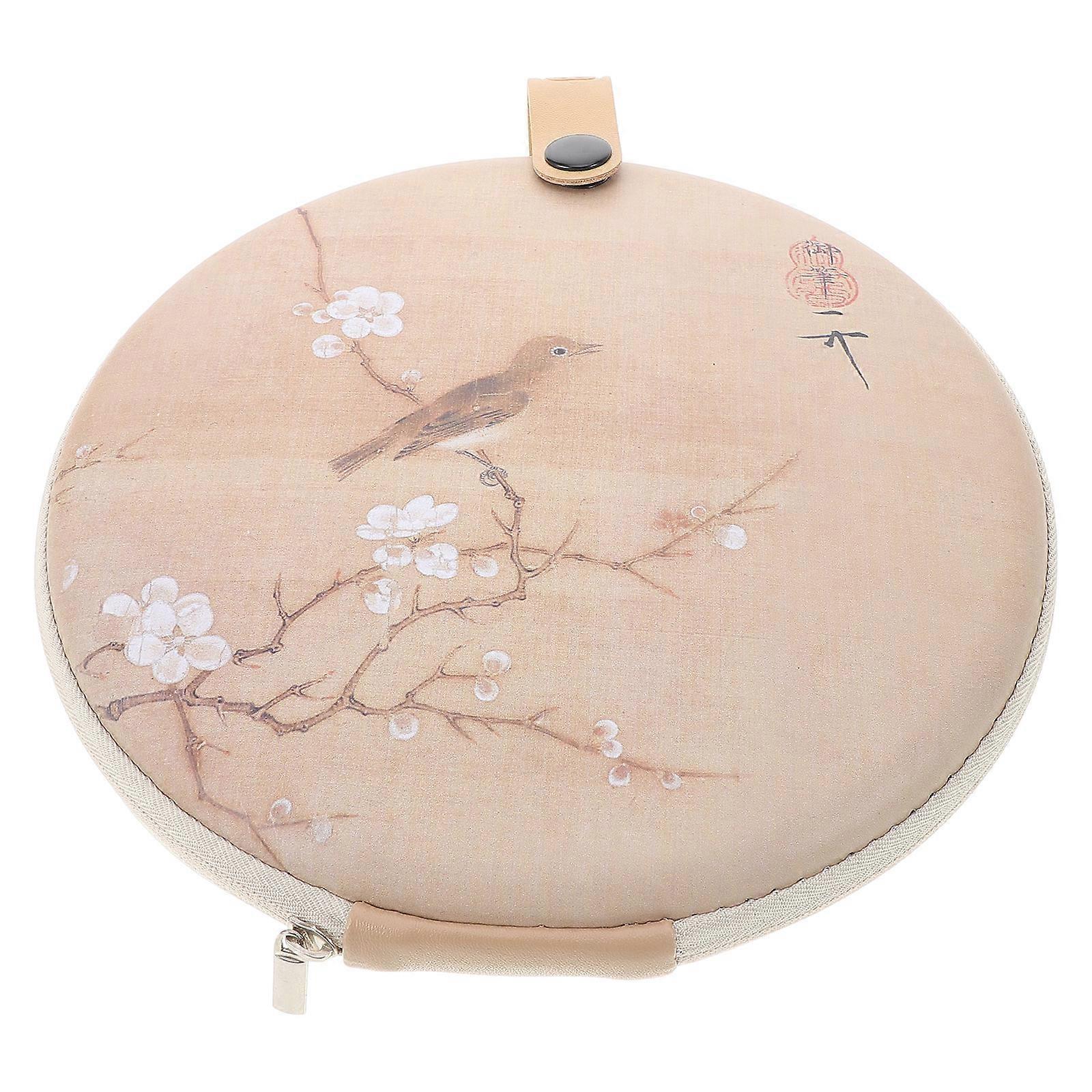 Pu'er Tea Cake Storage Organizer Bag Cloth for 4Pcs with Portable Loop
