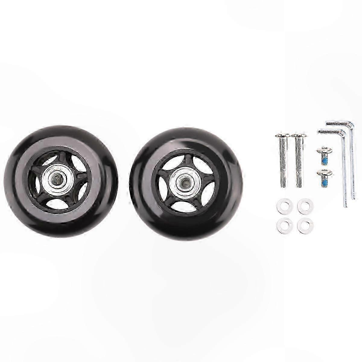 2 Set 80mm Luggage Suitcase Replacement Wheels