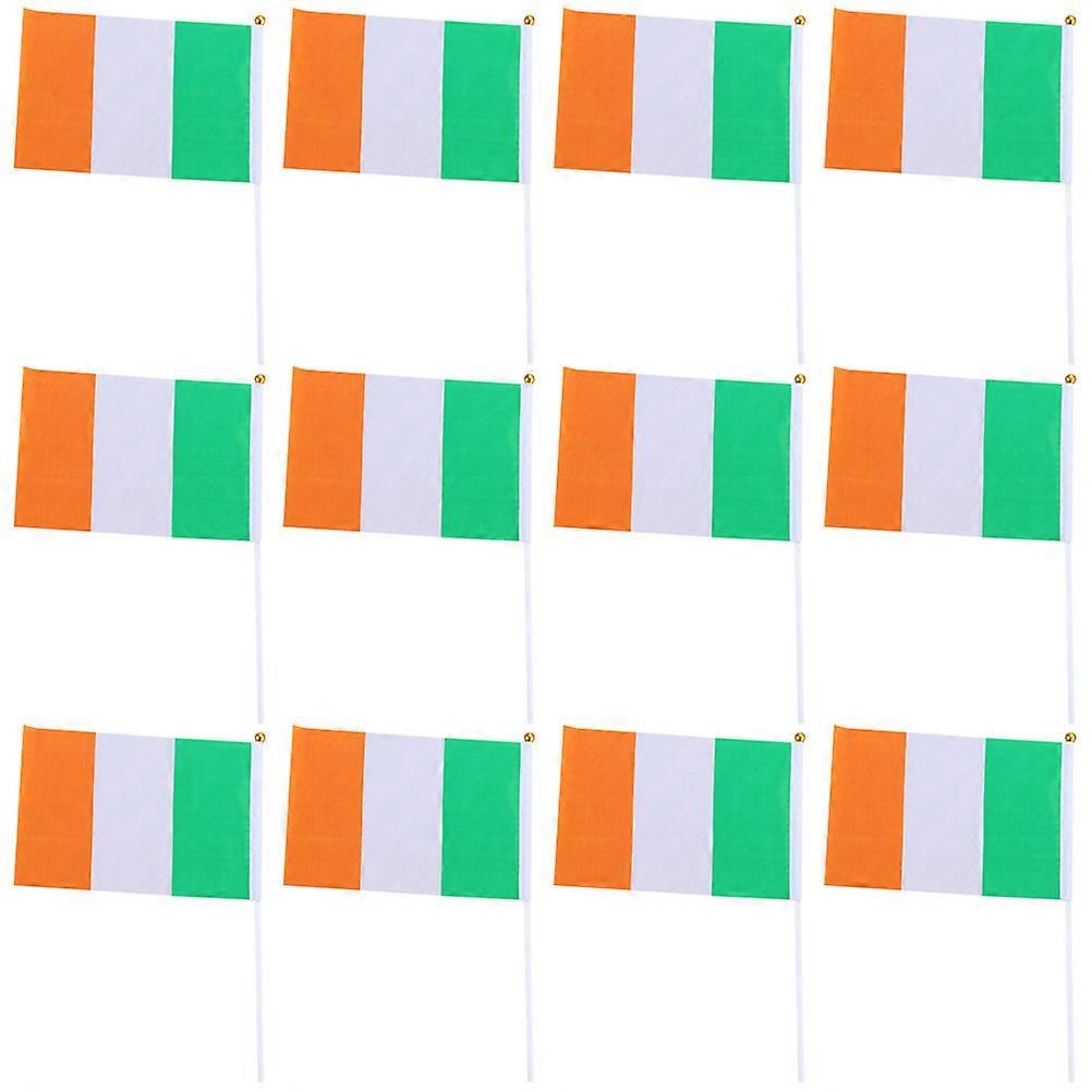 Ireland Handheld Flags Patriotic Decor Flags for Decor 80Pcs
