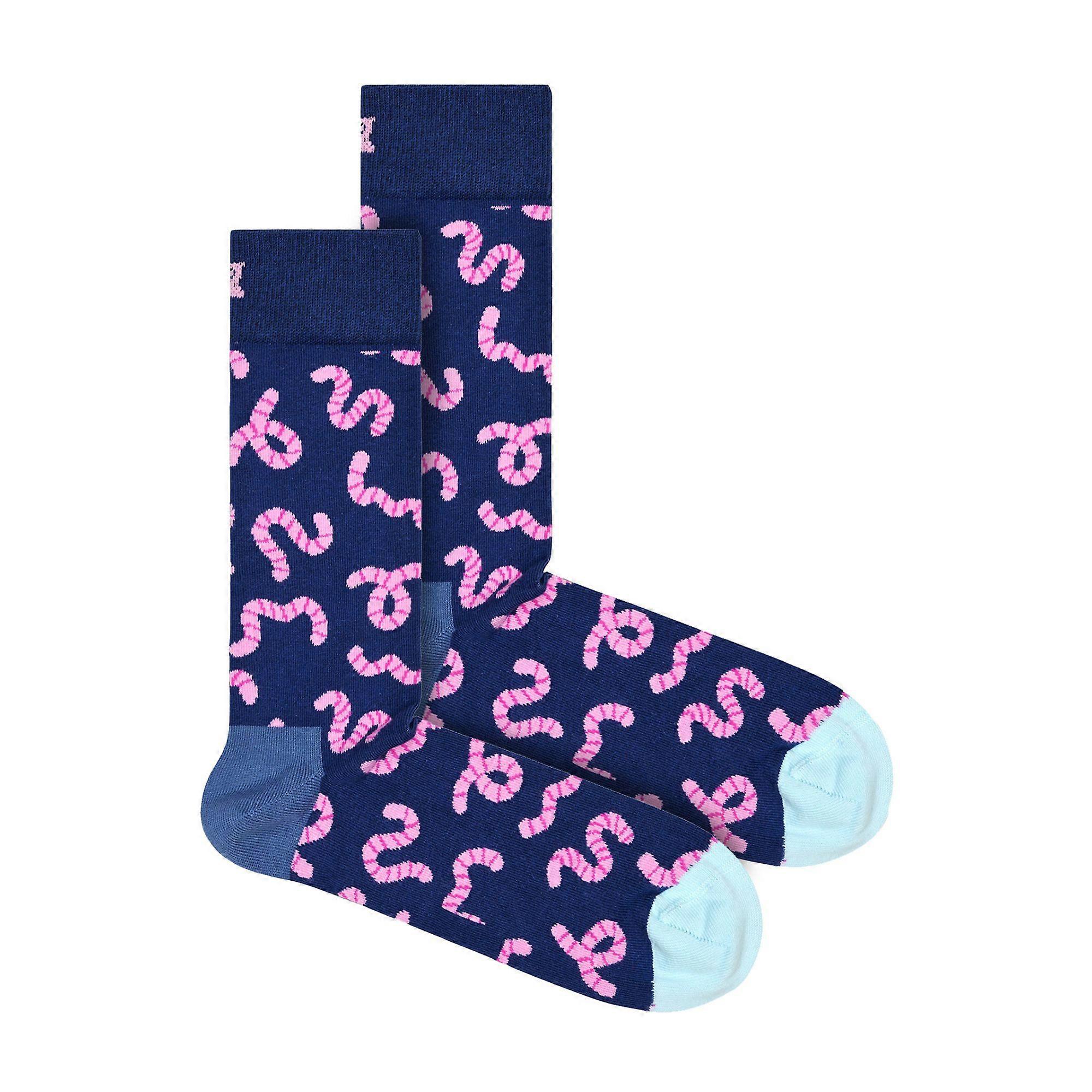 Happy Socks - Novelty Worm Pattern Unisex Socks
