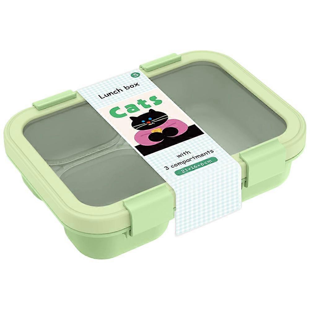 For Bento Box 3 Compartment Microwave Safe Leak Proof Portable Lunch Container For Office School