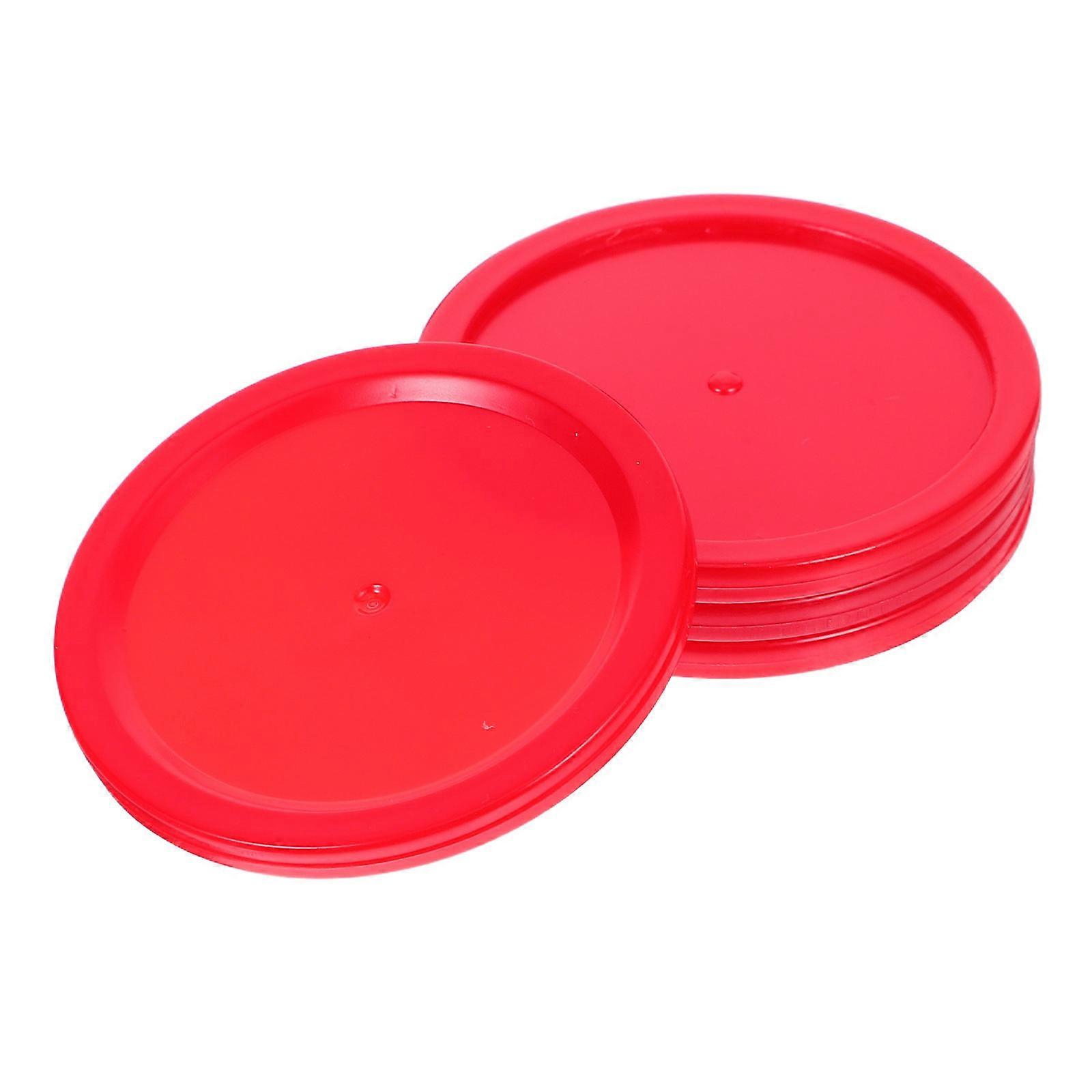 Red Air Hockey Pushers 4Pcs Replacement Pucks for Table Game Use