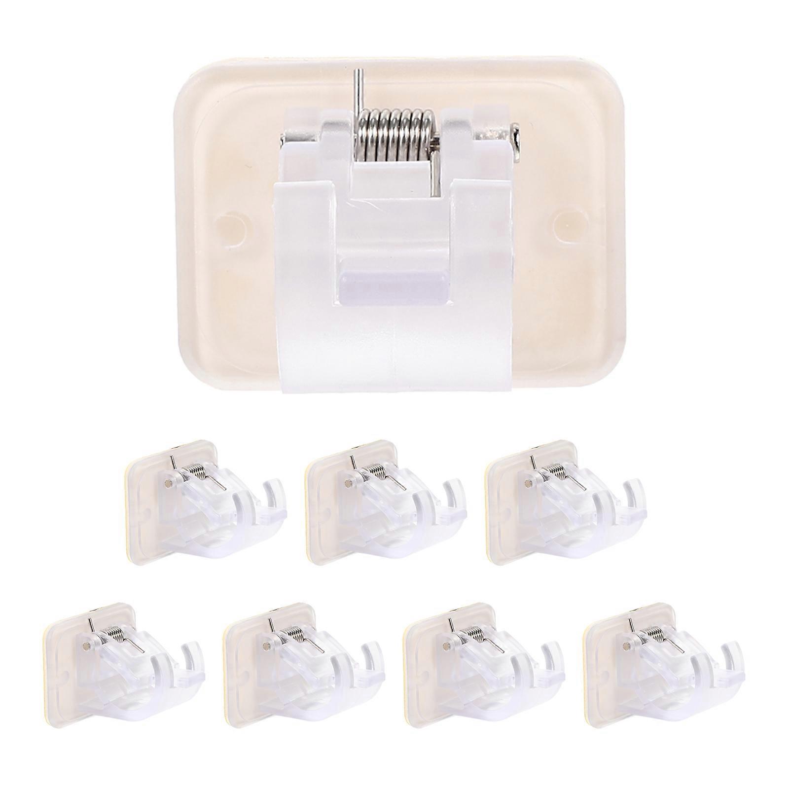 Self Adhesive Curtain Rod Holder in Transparent Material 16Pcs