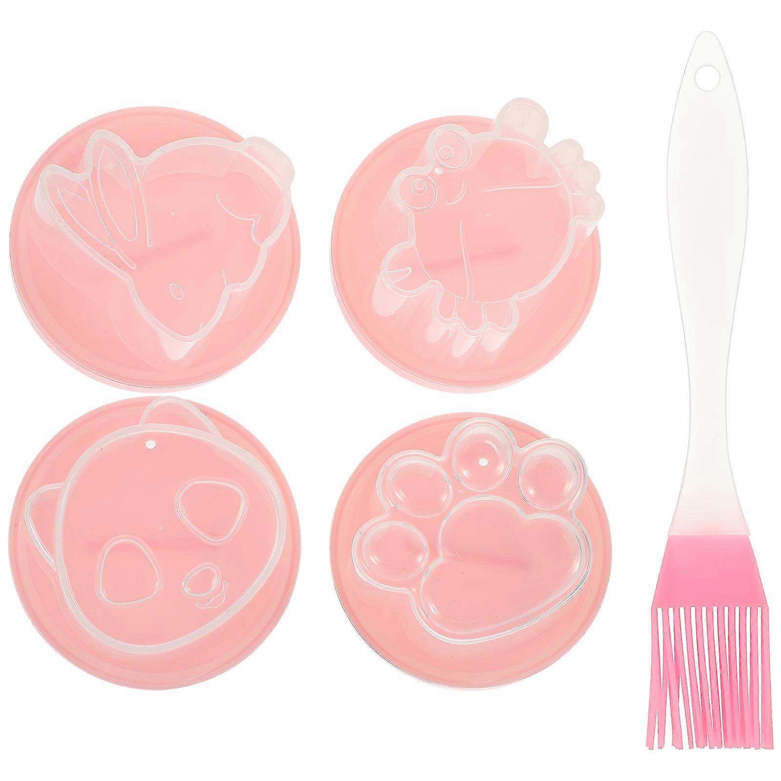 Egg Cooker Mold for Home Use 1Set Nonstick Pink Egg Cups