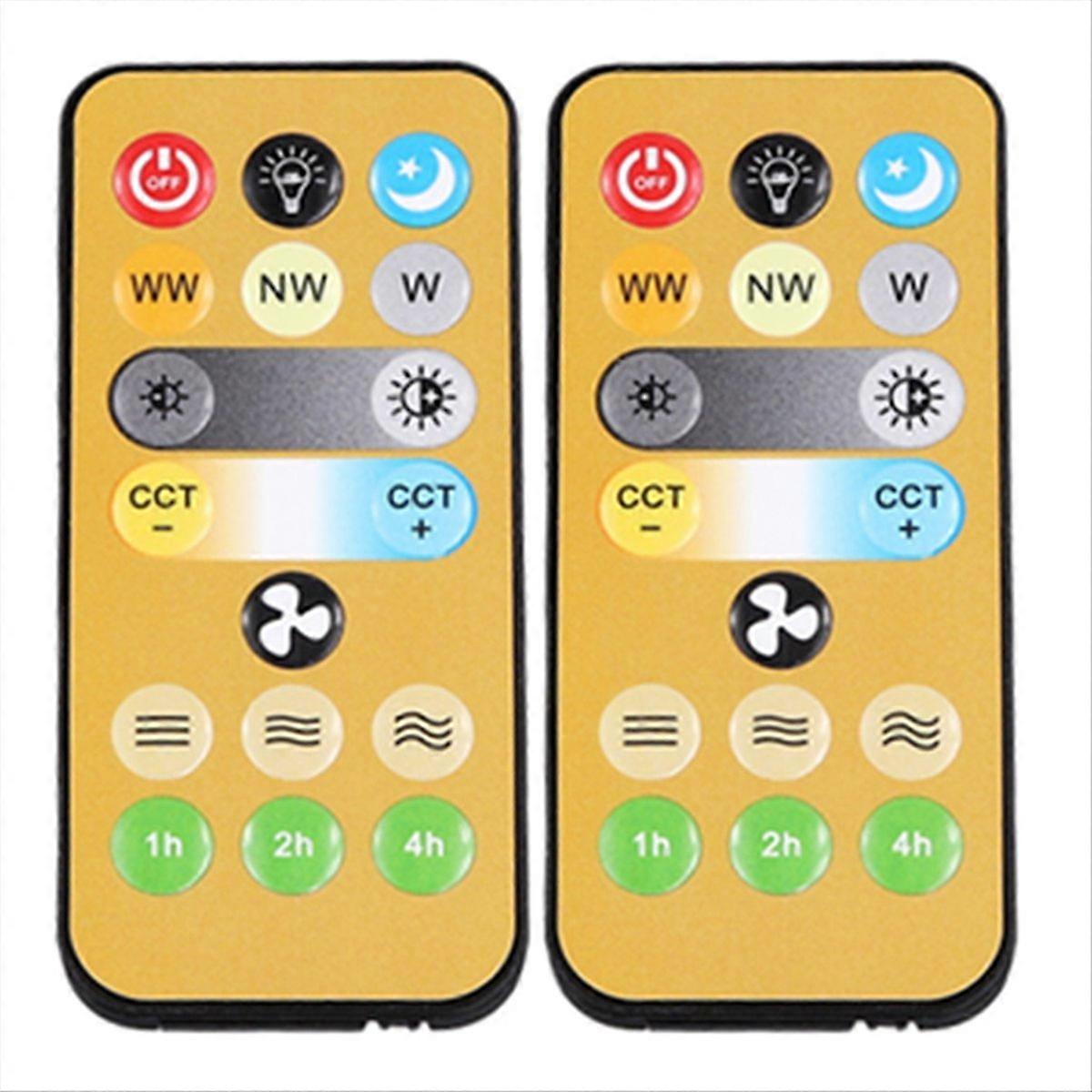 2pcs Wireless Switches 3-Speed Timing Remote Control for E27 Ceiling Fan Light 1-4h Timing Remote Co