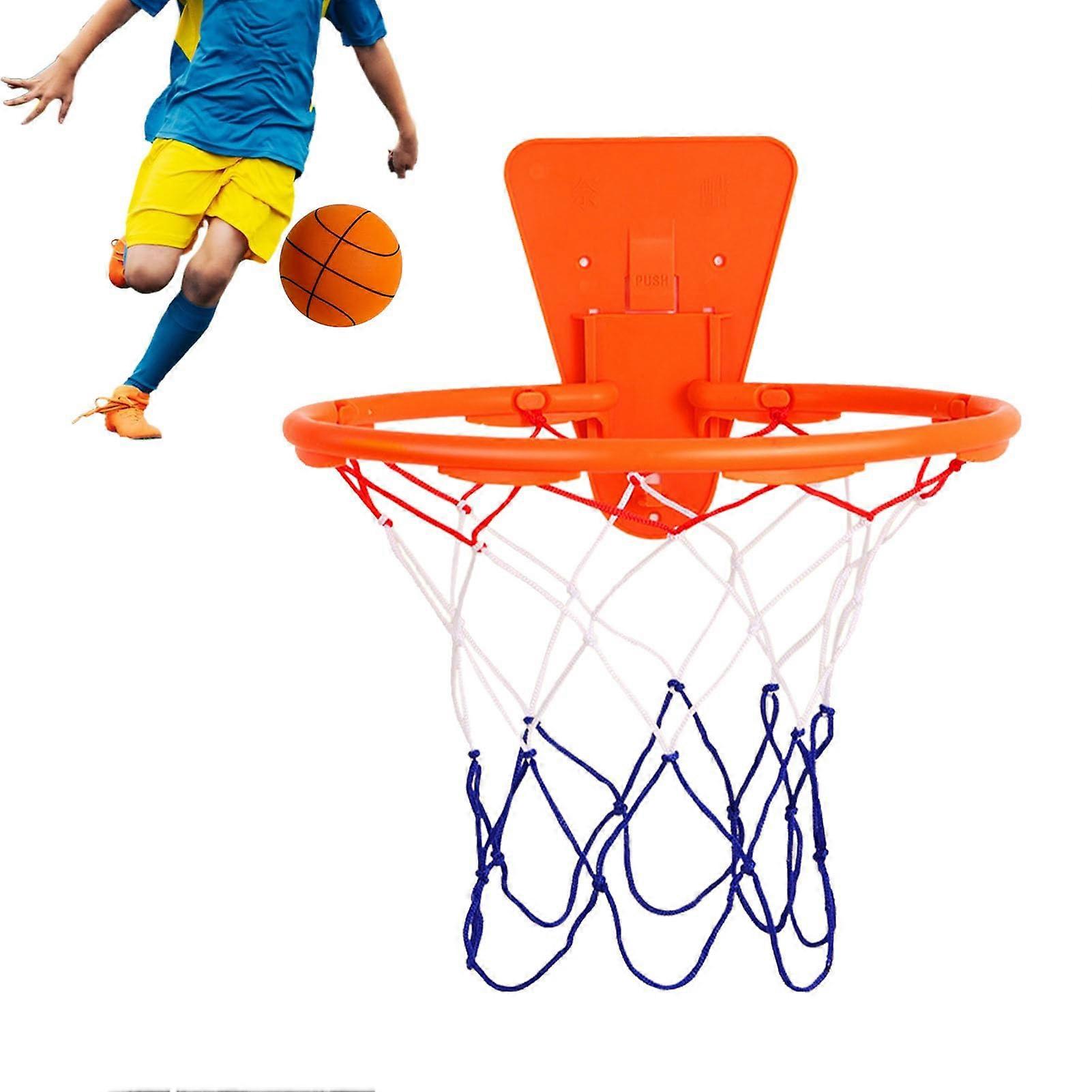 Silent Basketball Hoop, PU Foam WallMount Gate, Hanging Basketball Goal With Net, Dribbling Hoop Net, Indoor Practice Hoop