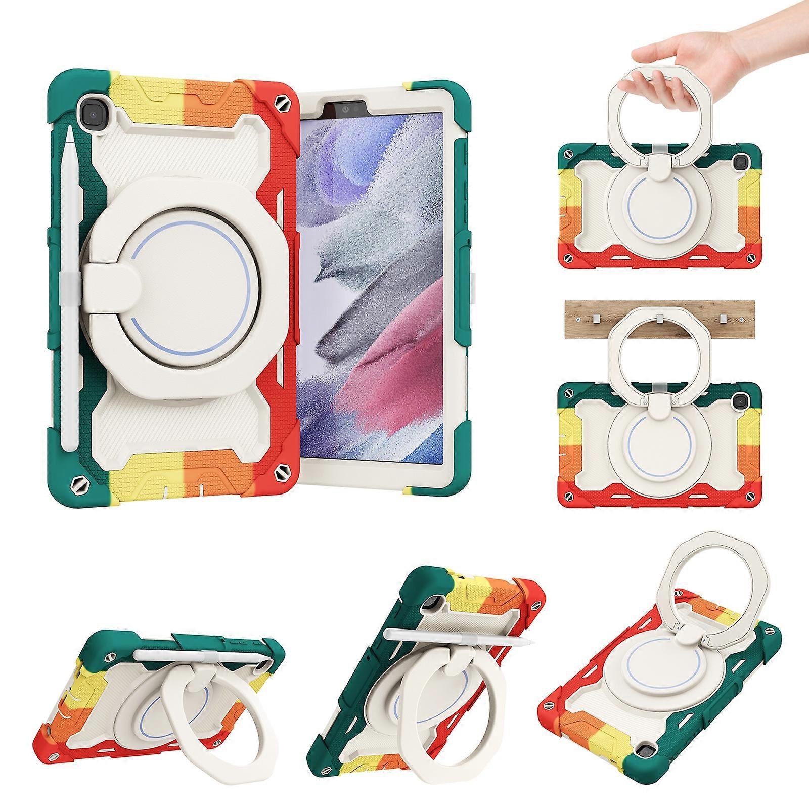 For Samsung Galaxy Tab A7 Lite Armor Contrast Color Silicone + PC Tablet Case