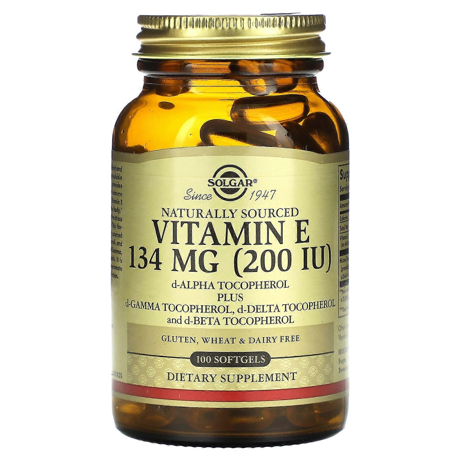 Solgar, Vitamin E, Naturally Sourced, 100 Softgels
