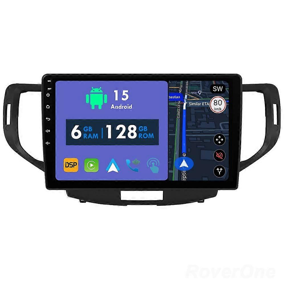 Car Radio 6G+128G CarPlay GPS Navigation Head Unit for Honda Accord 8 2008 - 2012 Android Auto Bluetooth Stereo Touch Screen