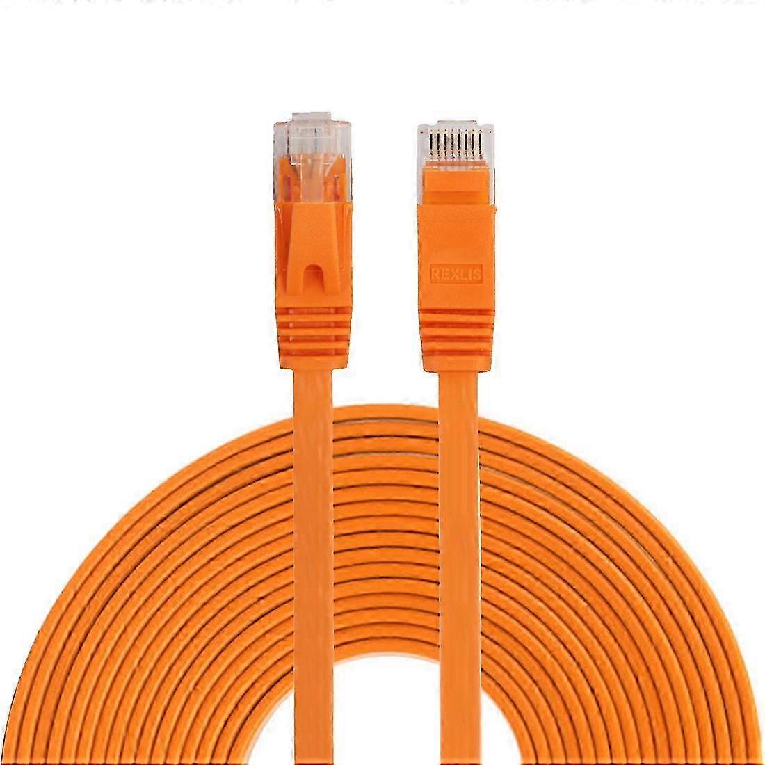 25-26 10m CAT6 Ultra-thin Flat Ethernet Network LAN Cable, Patch Lead RJ45