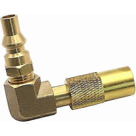 1/4' RV Propane Gas Adapter 90 Degree Quick Connect Adapter with Elbow