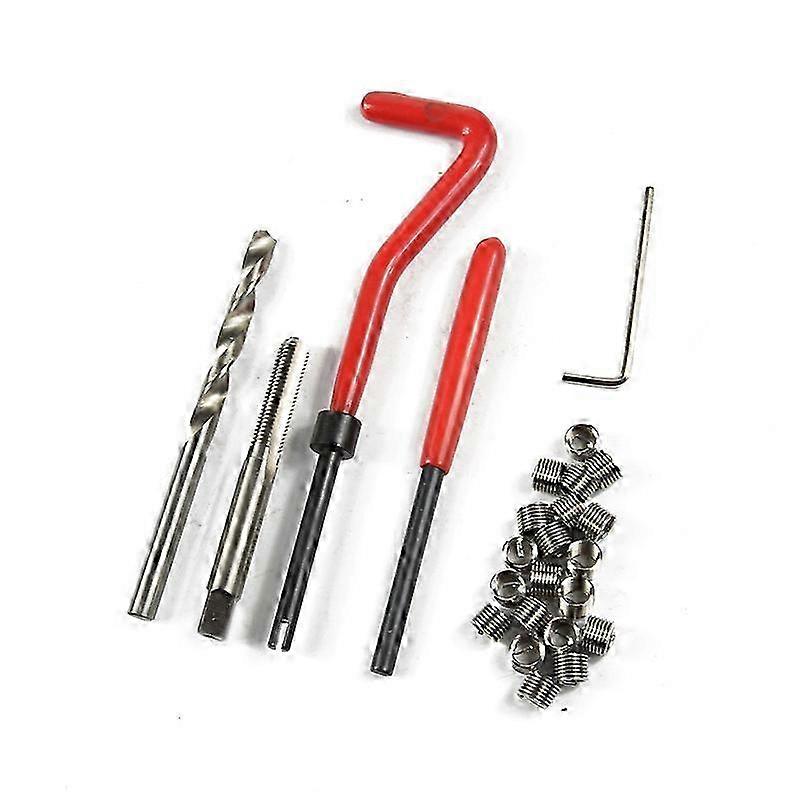 Thread Repair Kit 25pcs M6 Thread Repair Tool Insert Tapping Tool Drill Bit Set 25-26s